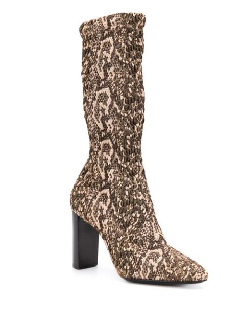 botas con estampado de piel de serpiente 